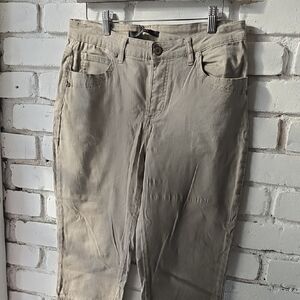 Simon Chang Light Taupe Straight-Leg Pants